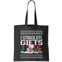 Funny Axolotl Ugly Christmas Sweater Stacks Axolotl Presents Bag