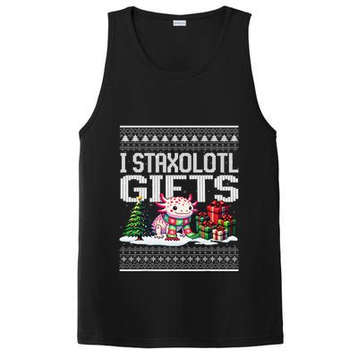 Funny Axolotl Ugly Christmas Sweater Stacks Axolotl Presents PosiCharge Competitor Tank