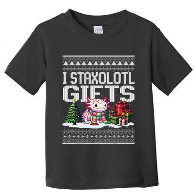 Funny Axolotl Ugly Christmas Sweater Stacks Axolotl Presents Toddler T-Shirt
