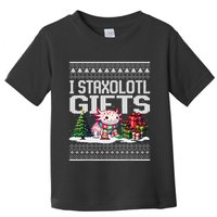 Funny Axolotl Ugly Christmas Sweater Stacks Axolotl Presents Toddler T-Shirt