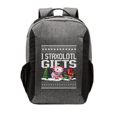 Funny Axolotl Ugly Christmas Sweater Stacks Axolotl Presents Vector Backpack