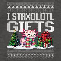 Funny Axolotl Ugly Christmas Sweater Stacks Axolotl Presents Vector Backpack