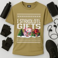 Funny Axolotl Ugly Christmas Sweater Stacks Axolotl Presents Performance Shirt