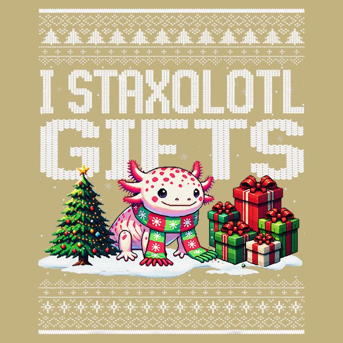 Funny Axolotl Ugly Christmas Sweater Stacks Axolotl Presents Performance Shirt