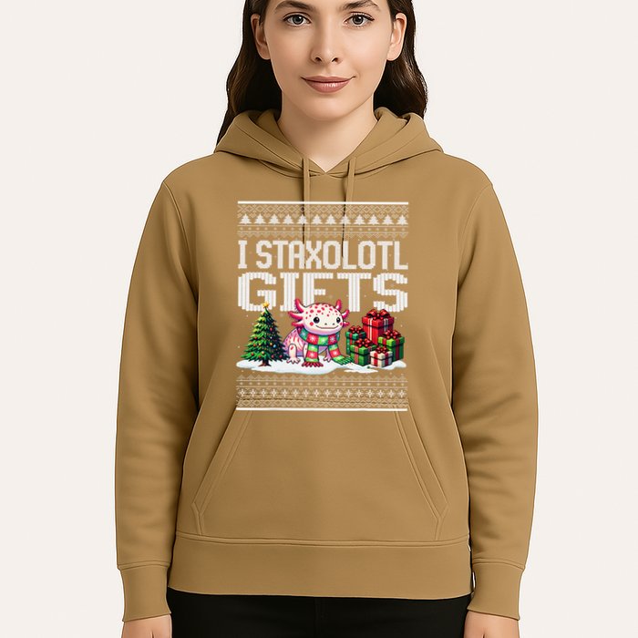 Funny Axolotl Ugly Christmas Sweater Stacks Axolotl Presents Hoodie