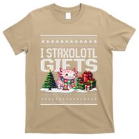 Funny Axolotl Ugly Christmas Sweater Stacks Axolotl Presents T-Shirt