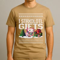 Funny Axolotl Ugly Christmas Sweater Stacks Axolotl Presents T-Shirt