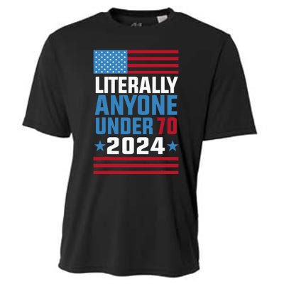 Funny Anyone Under 70 For 2024 President Election 2024 Cooling Performance Crew T-Shirt