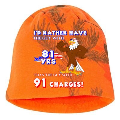 Funny American Usa Political Election 2024 Pro Joe Biden Kati - Camo Knit Beanie