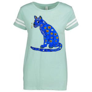 Funny ABBA Ugly Blue Cat Enza Ladies Jersey Football T-Shirt