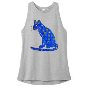 Funny ABBA Ugly Blue Cat Ladies PosiCharge Tri-Blend Wicking Tank