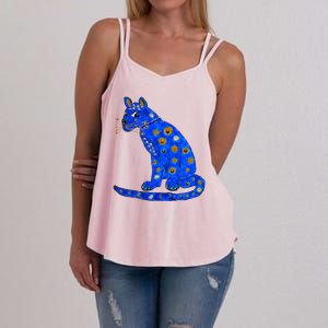 Funny ABBA Ugly Blue Cat Women's Strappy Tank