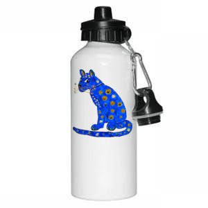 Funny ABBA Ugly Blue Cat Aluminum Water Bottle