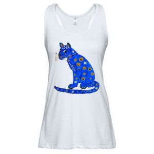 Funny ABBA Ugly Blue Cat Ladies Essential Flowy Tank