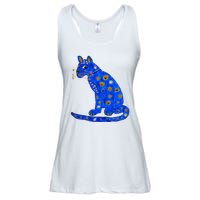 Funny ABBA Ugly Blue Cat Ladies Essential Flowy Tank