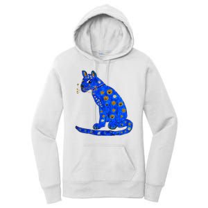 Funny ABBA Ugly Blue Cat Women's Pullover Hoodie