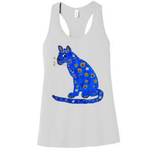 Funny ABBA Ugly Blue Cat Women's Racerback Tank