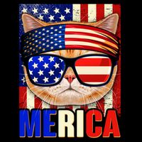 Funny American USA Flag Merica Cat 16 in Basic Backpack