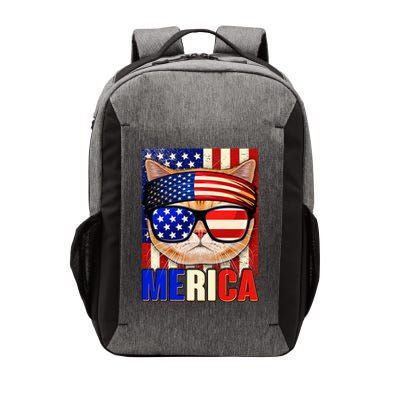 Funny American USA Flag Merica Cat Vector Backpack