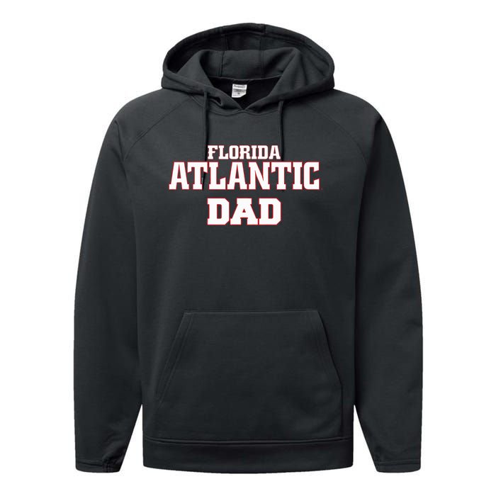 Florida Atlantic University FAU Owls Dad Performance Fleece Hoodie