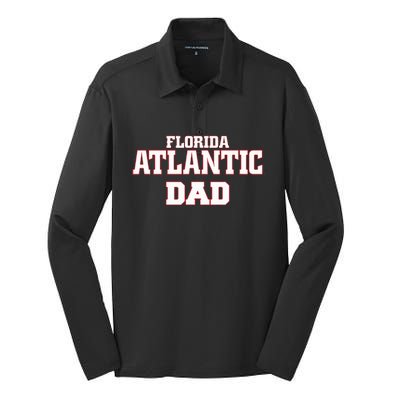 Florida Atlantic University FAU Owls Dad Silk Touch Performance Long Sleeve Polo