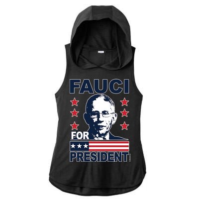 Fauci For President Ladies PosiCharge Tri-Blend Wicking Draft Hoodie Tank