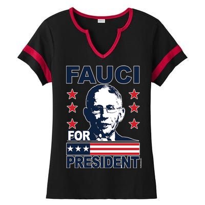 Fauci For President Ladies Halftime Notch Neck Tee