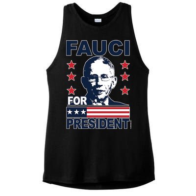 Fauci For President Ladies PosiCharge Tri-Blend Wicking Tank