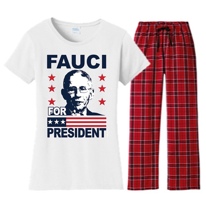 Fauci For President Women's Flannel Pajama Set