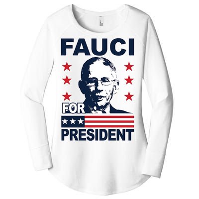 Fauci For President Women's Perfect Tri Tunic Long Sleeve Shirt