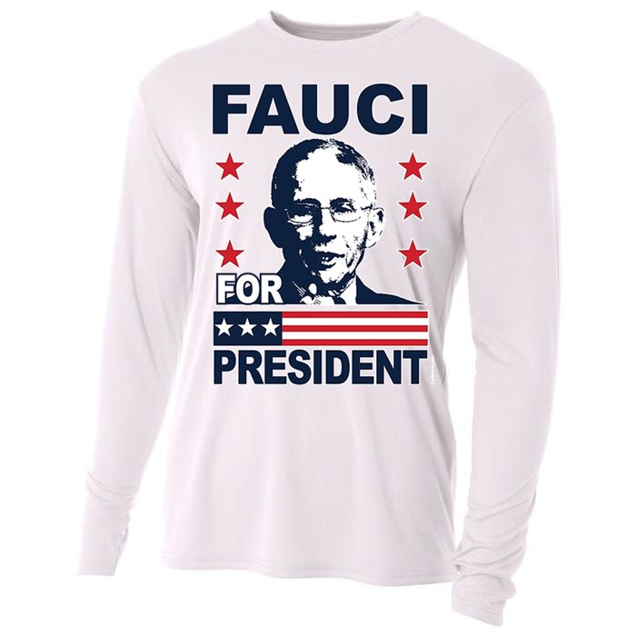 Fauci For President Cooling Performance Long Sleeve Crew