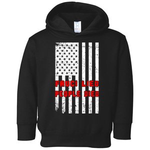 Fauci Lied People Died American Flag Toddler Hoodie