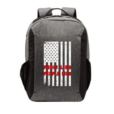 Fauci Lied People Died American Flag Vector Backpack