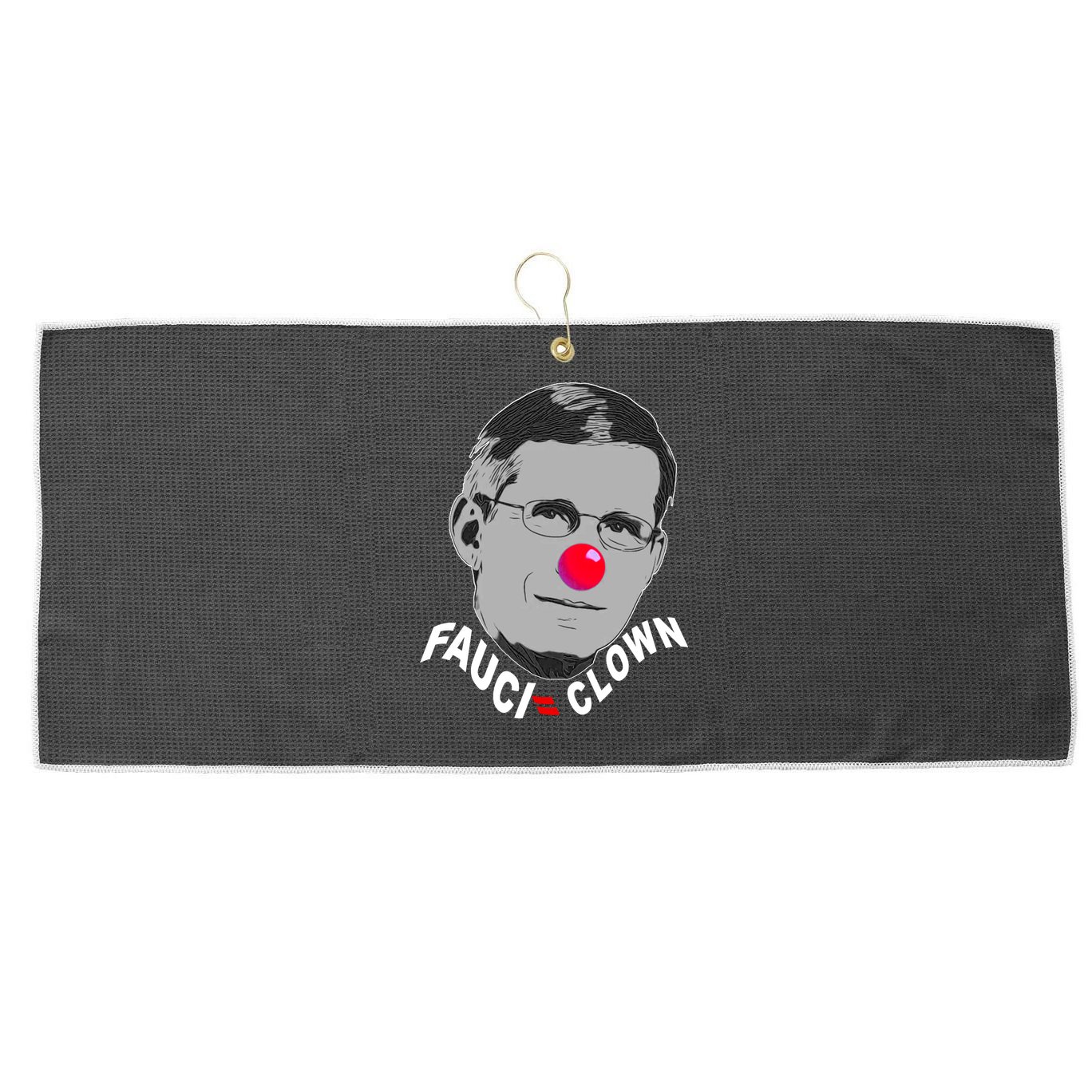 Fauci The Clown Large Microfiber Waffle Golf Towel