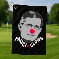 Fauci The Clown Golf Towel