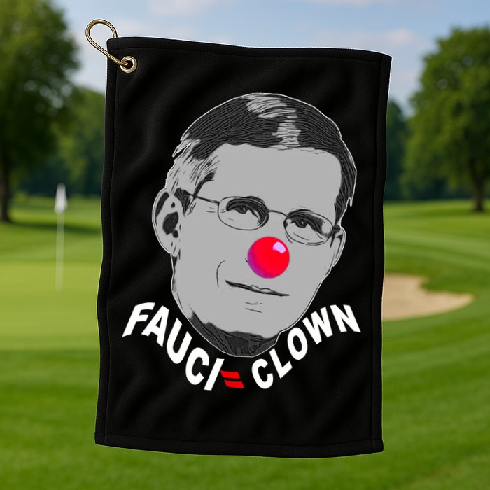 Fauci The Clown Golf Towel