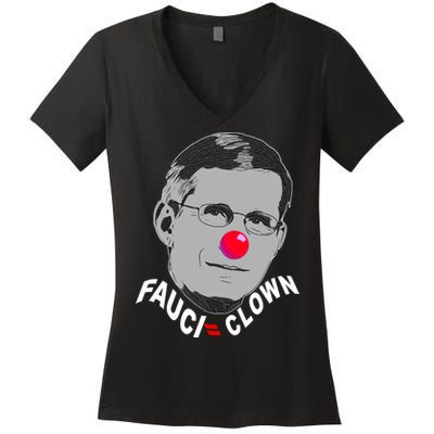 Fauci The Clown Women's V-Neck T-Shirt