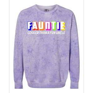 Fauntie Cooler Than a Fun Uncle Funcle Auntie Colorblast Crewneck Sweatshirt