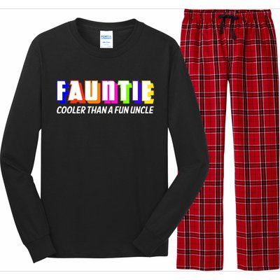 Fauntie Cooler Than a Fun Uncle Funcle Auntie Long Sleeve Pajama Set