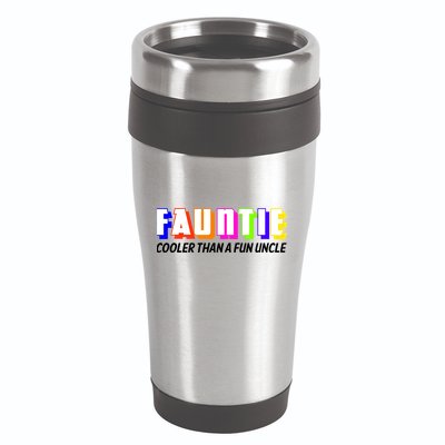 Fauntie Cooler Than a Fun Uncle Funcle Auntie 16oz Travel Tumbler