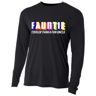 Fauntie Cooler Than a Fun Uncle Funcle Auntie Cooling Performance Long Sleeve Crew