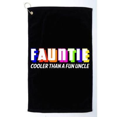 Fauntie Cooler Than a Fun Uncle Funcle Auntie Golf Towel