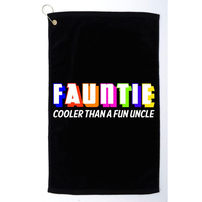 Fauntie Cooler Than a Fun Uncle Funcle Auntie Golf Towel