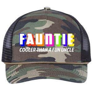 Fauntie Cooler Than a Fun Uncle Funcle Auntie Retro Rope Trucker Hat Cap