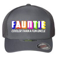 Fauntie Cooler Than a Fun Uncle Funcle Auntie Flexfit Unipanel Trucker Cap