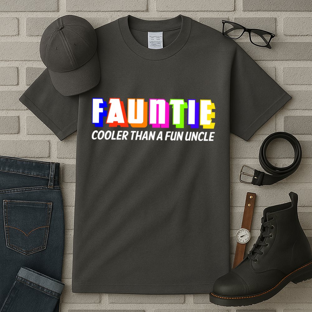 Fauntie Cooler Than a Fun Uncle Funcle Auntie Tall T-Shirt