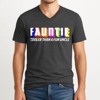 Fauntie Cooler Than a Fun Uncle Funcle Auntie V-Neck T-Shirt