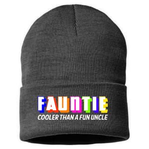 Fauntie Cooler Than a Fun Uncle Funcle Auntie Sustainable Knit Beanie