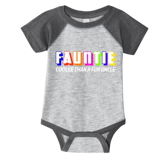 Fauntie Cooler Than a Fun Uncle Funcle Auntie Infant Baby Jersey Bodysuit