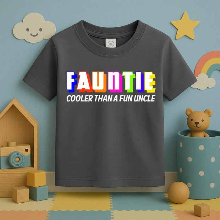 Fauntie Cooler Than a Fun Uncle Funcle Auntie Toddler T-Shirt